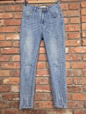 One Teaspoon Freebird II High Waist Skinny Jeans 26 Distressed Stretch